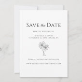 Elegante foto Modern Boho Destination Wedding Save The Date (Achterkant)