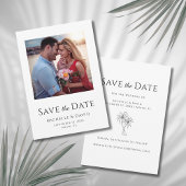 Elegante foto Modern Boho Destination Wedding Save The Date