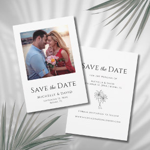Elegante foto Modern Boho Destination Wedding Save The Date