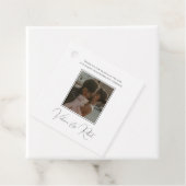 Elegante Foto Modern Dank u Bruiloft Bedankjes Labels (In situ)