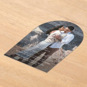 Elegante foto Moderne bruiloft Acryl Uitnodigingen (Laagn)