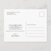 Elegante foto Moderne bruiloft Dank u Briefkaart (Achterkant)