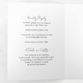 Elegante foto Moderne bruiloft Drieluik Uitnodiging (Binnenzijde eerst)