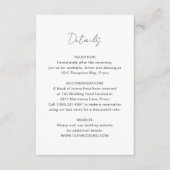 Elegante foto Moderne bruiloft Informatiekaartje (Voorkant)