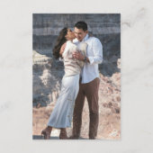 Elegante foto Moderne bruiloft Informatiekaartje (Achterkant)