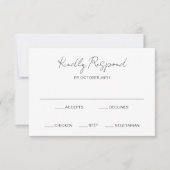 Elegante foto Moderne bruiloft RSVP Kaartje (Voorkant)