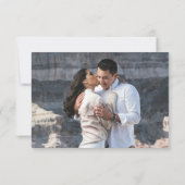 Elegante foto Moderne bruiloft RSVP Kaartje (Achterkant)