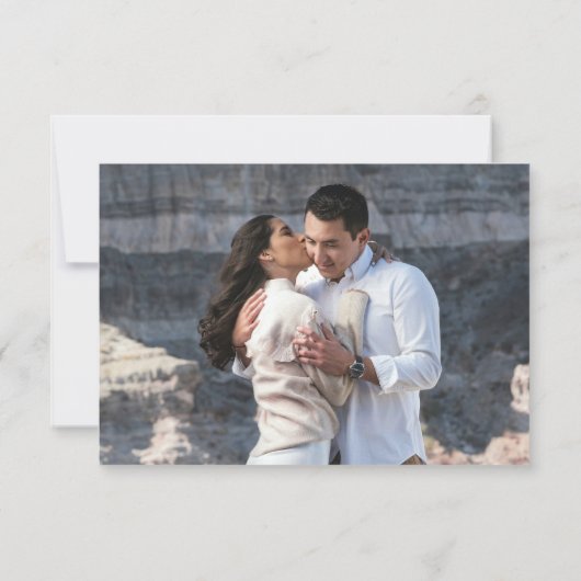 Elegante foto Moderne bruiloft RSVP Kaartje (Achterkant)