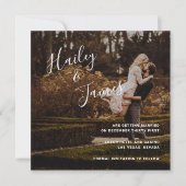 Elegante foto moderne bruiloft save the date (Voorkant)