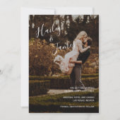Elegante foto moderne bruiloft save the date (Voorkant)