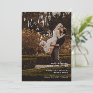 Elegante foto moderne bruiloft save the date