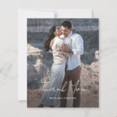 Elegante foto Moderne budget bruiloft bedankkaart (Voorkant)