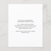 Elegante foto moderne budget bruiloft save the dat (Achterkant)