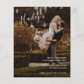 Elegante foto moderne budget bruiloft save the dat (Voorkant)