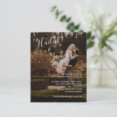 Elegante foto moderne budget bruiloft uitnodiging (Staand voorkant)