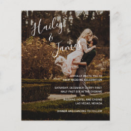 Elegante foto moderne budget bruiloft uitnodiging