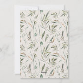 Elegante foto moderne minimale botanische crème feestdagenkaart (Achterkant)