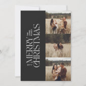 Elegante foto moderne minimale multi botanische fo feestdagenkaart (Voorkant)