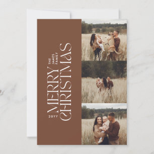 Elegante foto moderne minimale multi botanische fo feestdagenkaart