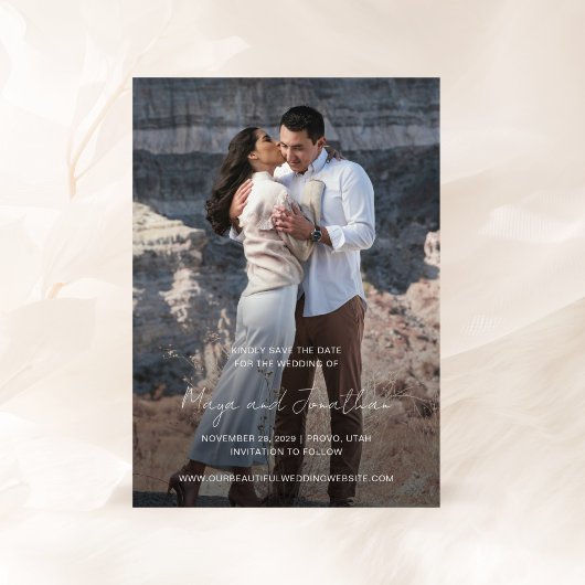 Elegante foto moderne trouw save the date