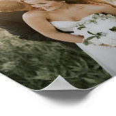 Elegante foto moderne trouwdag poster (Hoek)