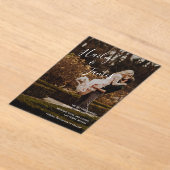 Elegante foto moderne trouwkaart Save the Date Acryl Uitnodigingen (Laagn)