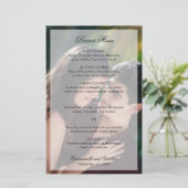 Elegante foto moderne trouwmenu (Staand voorkant)
