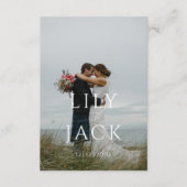 Elegante foto Moderne typografie Enclosure kaart (Voorkant)