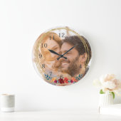 Elegante Foto Monogram Bruiloft Grote Klok (Huis)