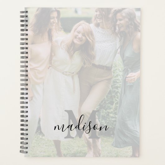 Elegante foto Monogram Naam 2026 Planner (Voorkant)