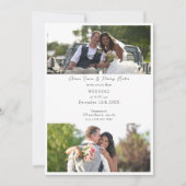 Elegante foto ontworpen bruiloft kaart (Voorkant)