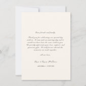 Elegante foto Oud geld bruiloft Bedankkaart (Achterkant)