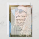 Elegante foto-overlay | Afstudeerfeest Kaart (Voorkant)