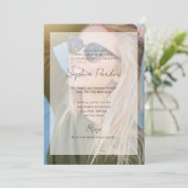 Elegante foto-overlay | Afstudeerfeest Kaart (Staand voorkant)