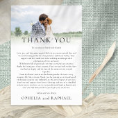 Elegante foto overlay boho bruiloft dank u kaart