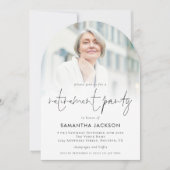 Elegante foto overlay pensioen partij boog kaart (Voorkant)