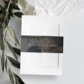 Elegante foto overlay zwart bruiloft uitnodigingen wikkel