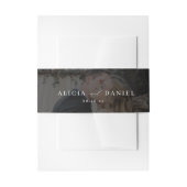 Elegante foto overlay zwart bruiloft uitnodigingen wikkel (Voorkant Voorbeeld)