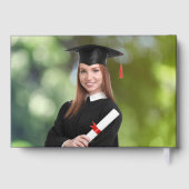 Elegante foto Paarse afstudeerfeest Gastenboek (Achterkant)