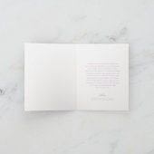 Elegante Foto Paarse Script Monogram Huwelijk Bedankkaart (Binnen)