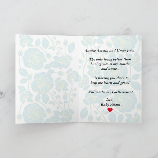 Elegante  foto peetouders voorstel kaart (Binnen)