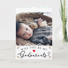 Elegante  foto peetouders voorstel kaart