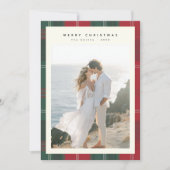 Elegante foto Plaid Christmas Kaarten (Voorkant)