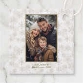 Elegante foto Prettig kerstfeest Gelukkig nieuwjaa Bedankjes Labels (Achterkant)