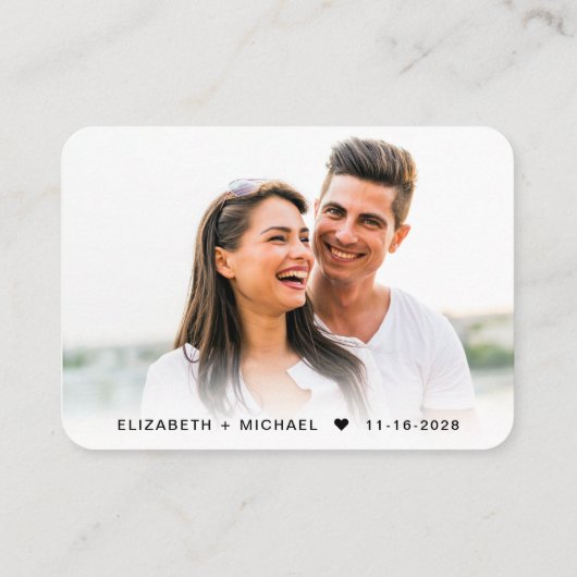 Elegante Foto QR Code Cream Bruiloft RSVP Informatiekaartje (Achterkant)