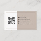 Elegante foto QR-code interieurontwerper Visitekaartje (Achterkant)
