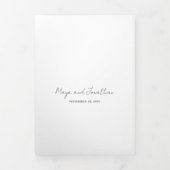 Elegante foto QR-code moderne bruiloft Drieluik Uitnodiging (Cover)