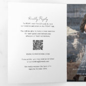 Elegante foto QR-code moderne bruiloft Drieluik Uitnodiging (Binnenzijde eerst)