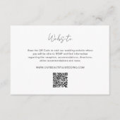 Elegante foto QR-code moderne bruiloft Informatiekaartje (Voorkant)