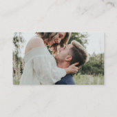 Elegante foto QR Code Moderne bruiloft Informatiekaartje (Achterkant)